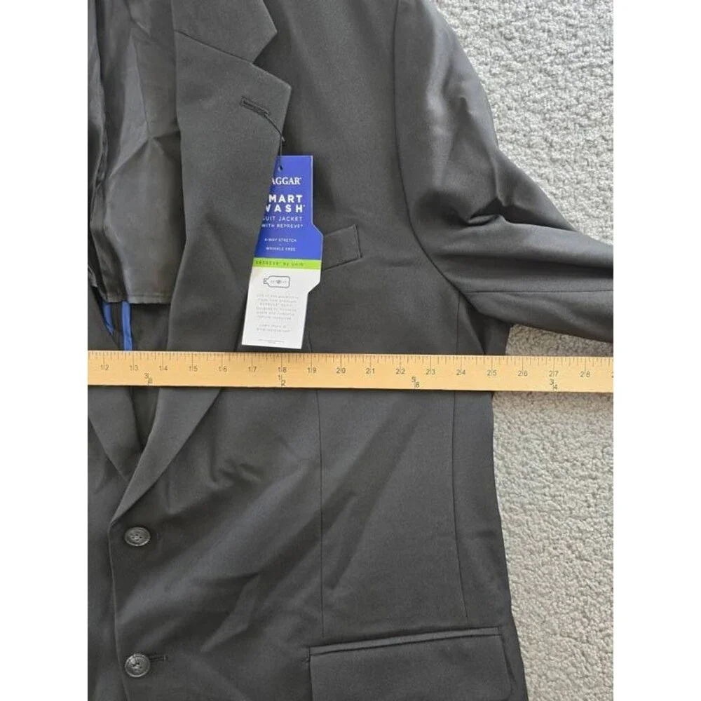 Haggar Smart Wash® Classic Fit Suit Separate Jacket Men's 52R Black Button Front
